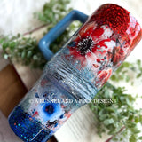 RTS -  40OZ RWB FLORAL TUMBLER